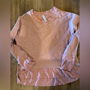Athleta pink heathered L large coaster top shirt sweatshirt